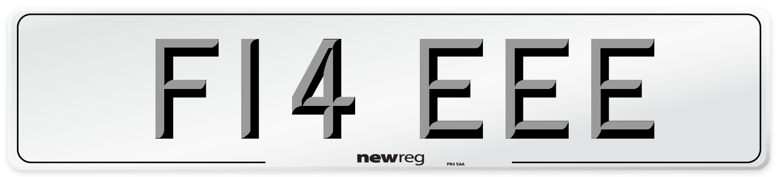 F14 EEE Number Plate from New Reg